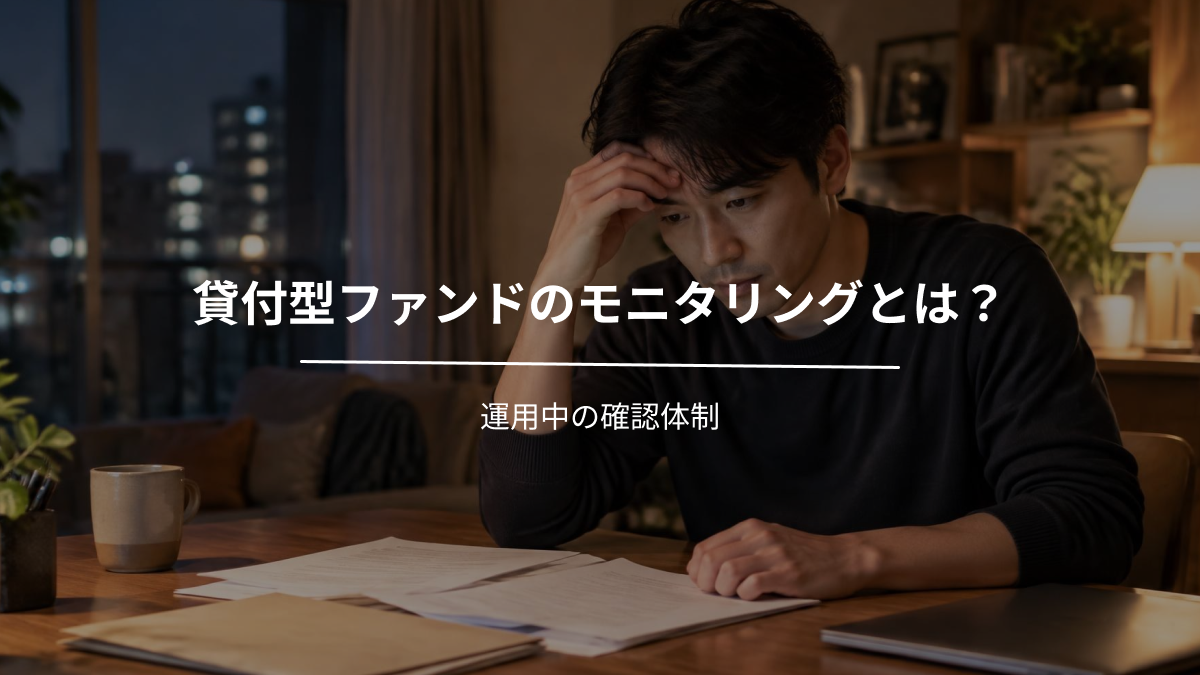 貸付型ファンドのモニタリングとは？運用中の確認体制