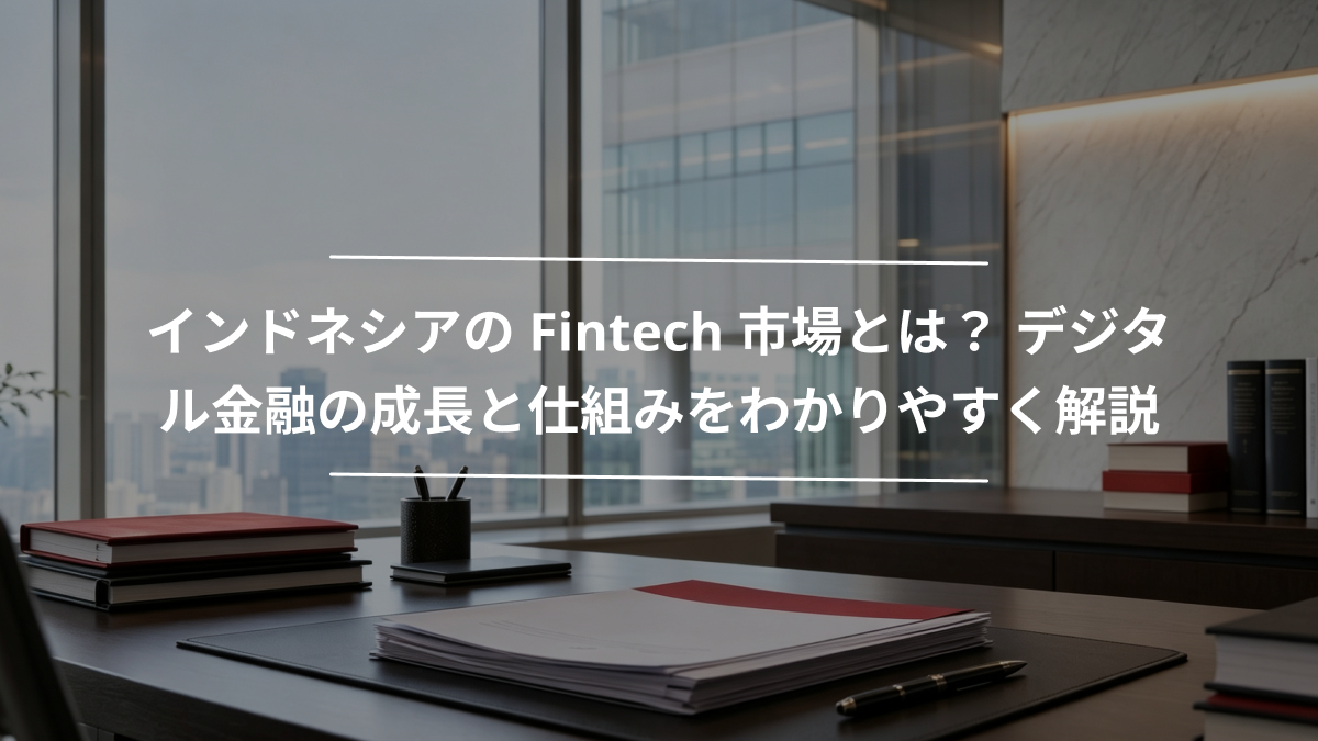 インドネシアのFintech市場とは？デジタル金融の成長と仕組みをわかりやすく解説
