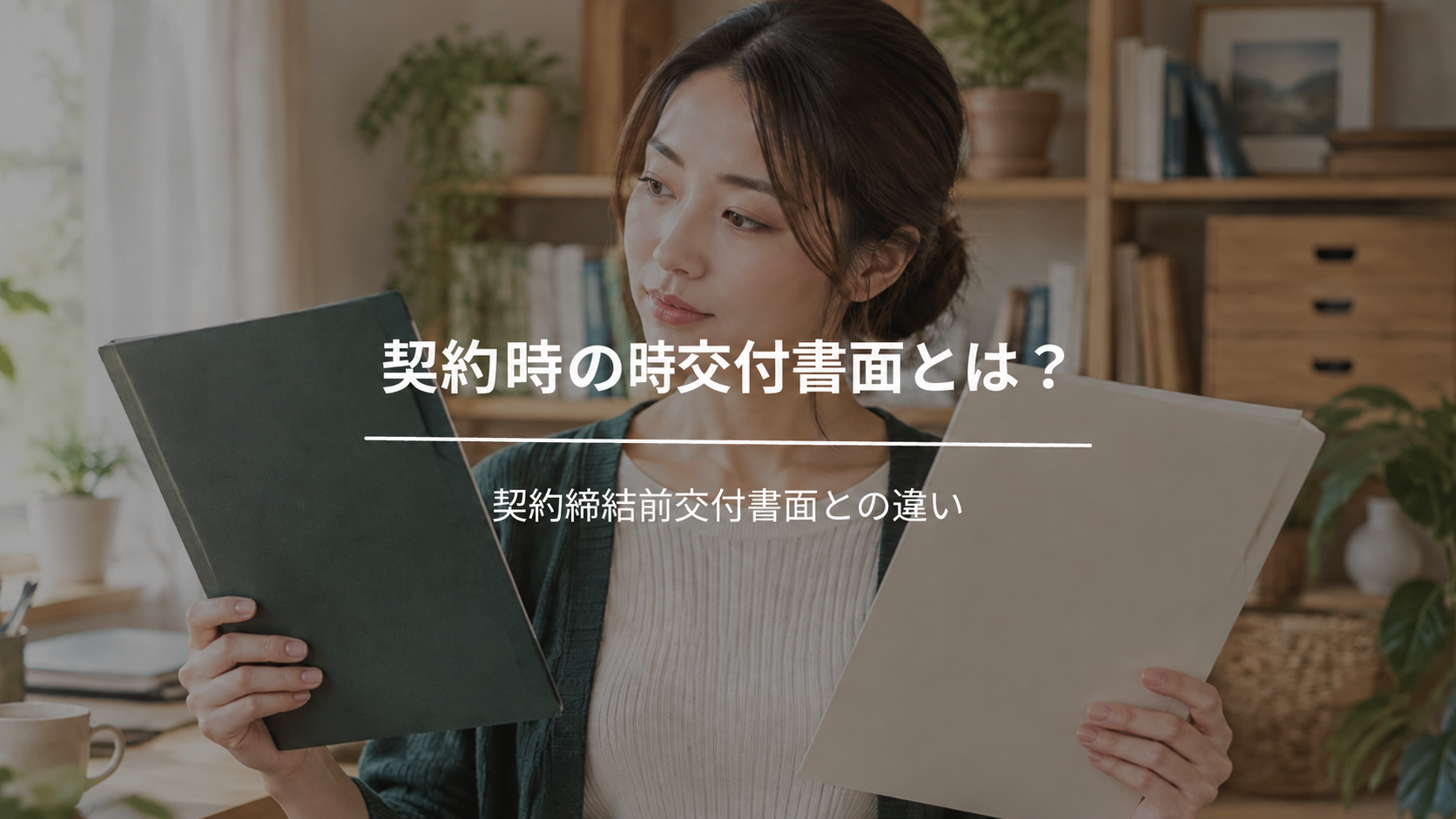 契約締結時交付書面とは？契約締結前交付書面との違い