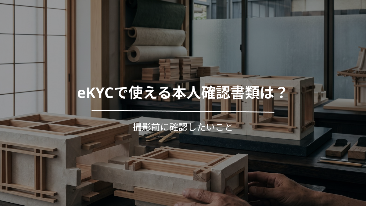 eKYCで使える本人確認書類は？撮影前に確認したいこと
